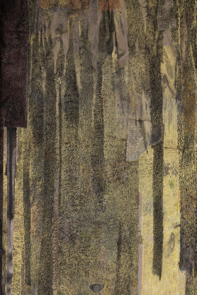 Kunstnerforbundet, Overlyssalen, Mars 2025. Verk: Betrayal 1, 128 cm x 270 cm Foto: Øystein Thorvaldsen