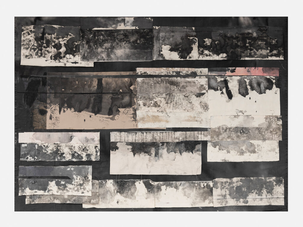 Moss Kunstforening, Dawn, It Elucidates 10/5-8/6 2025, Verk: Confution 269 cm x 200 cm Foto: Øystein Thorvaldsen