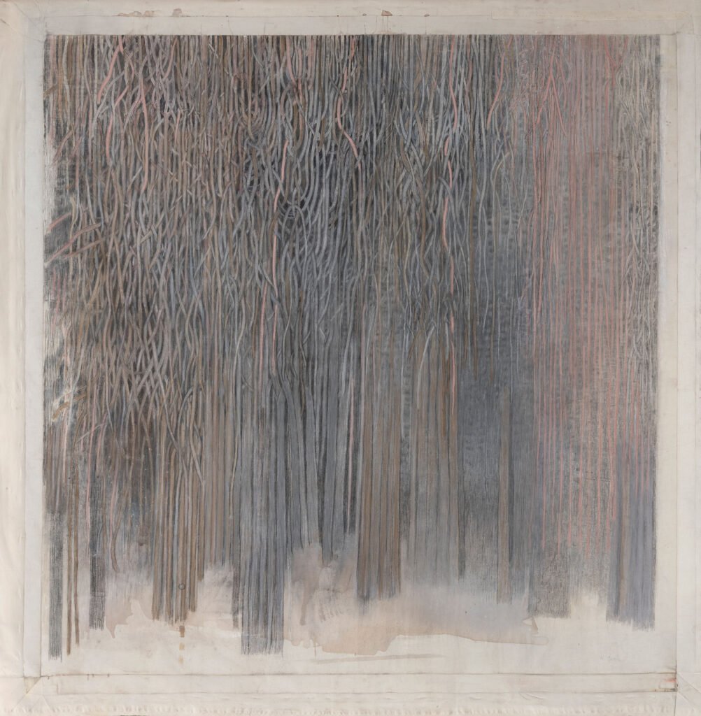 Loose Ends, SNØ galleri Oslo, 9/7-6/8 2026. Verk: Loose Ends 4( drawings), h 167 cm x b 170 cm